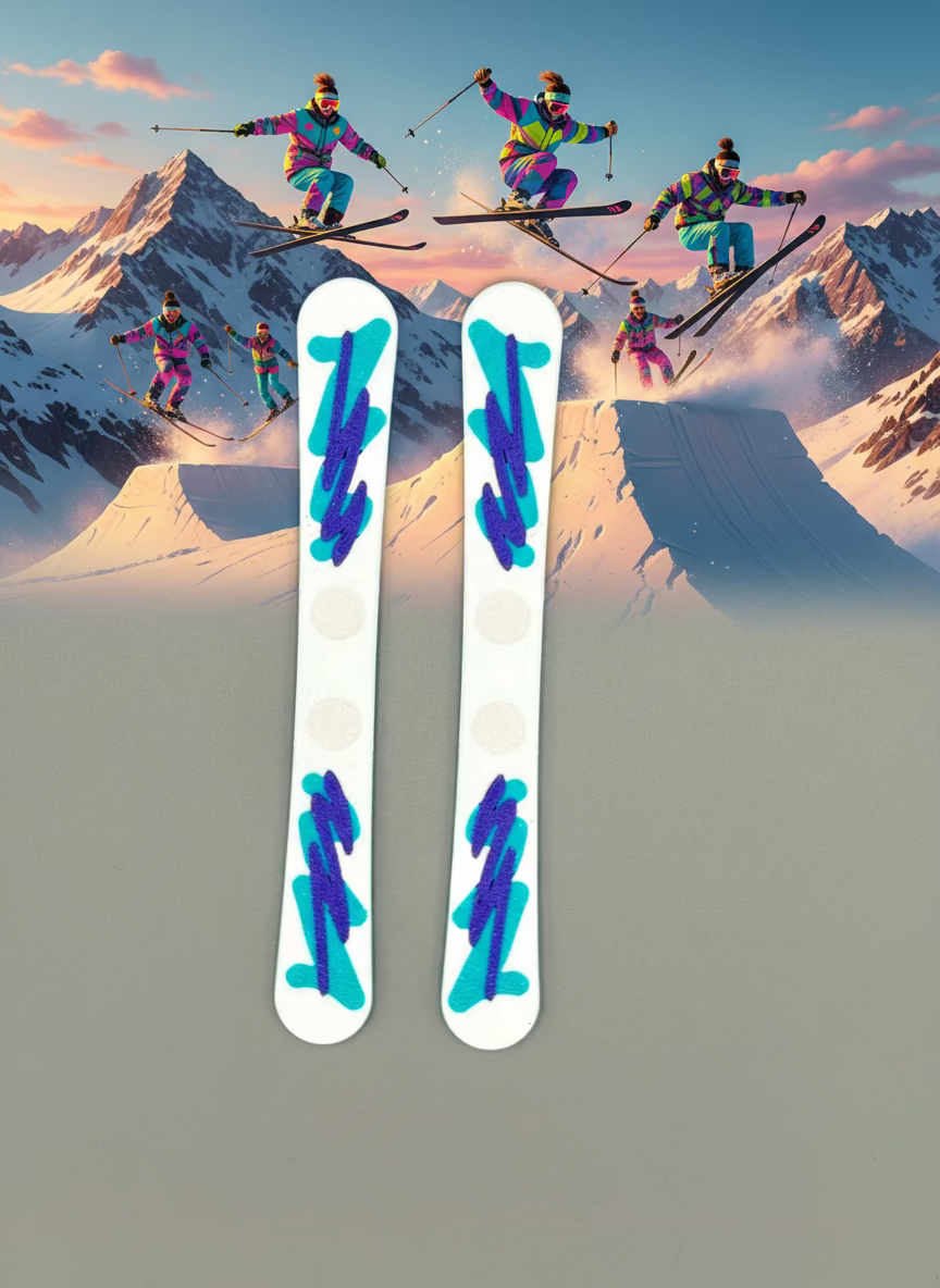 Retro Squiggle - Dual Mag Finger Skis