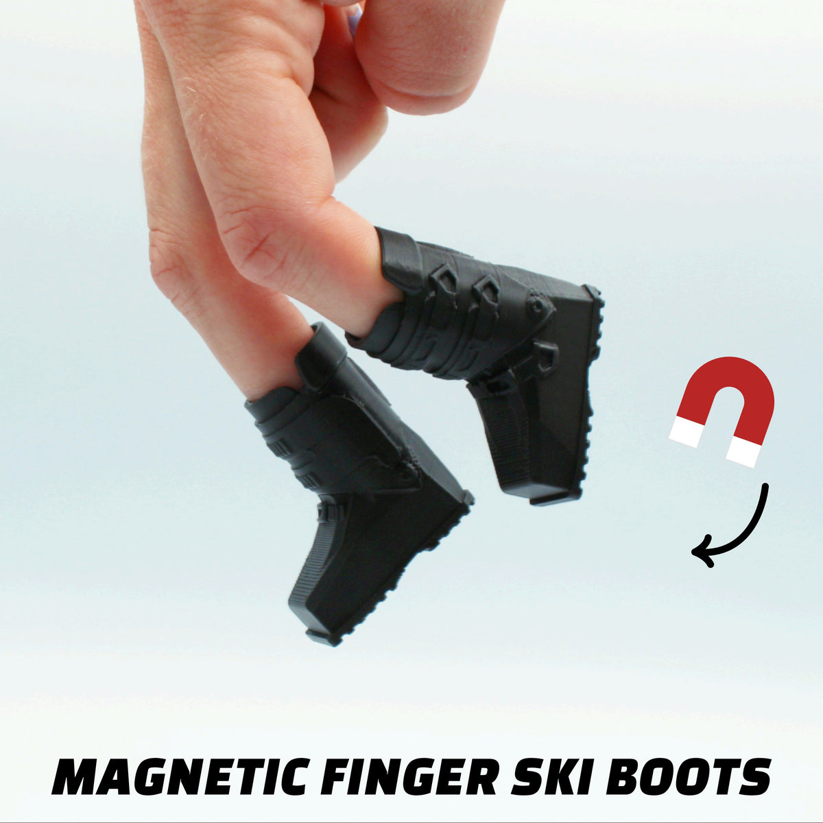Black - Magnetic Ski Boots