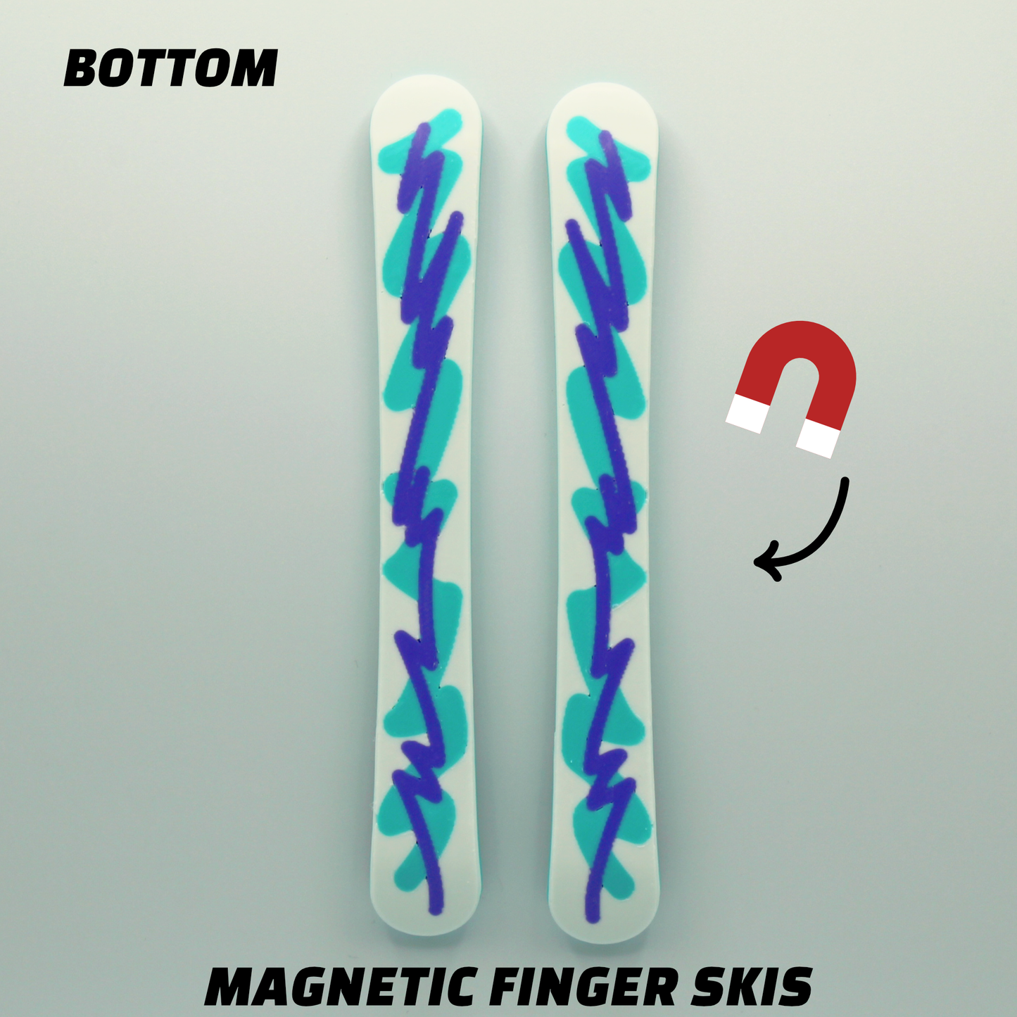 Retro Squiggle - Magnetic Finger Skis