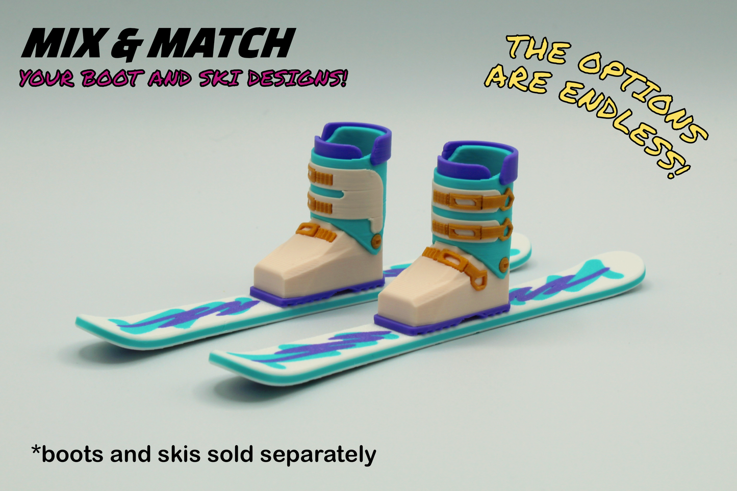 Retro Squiggle - Magnetic Finger Skis