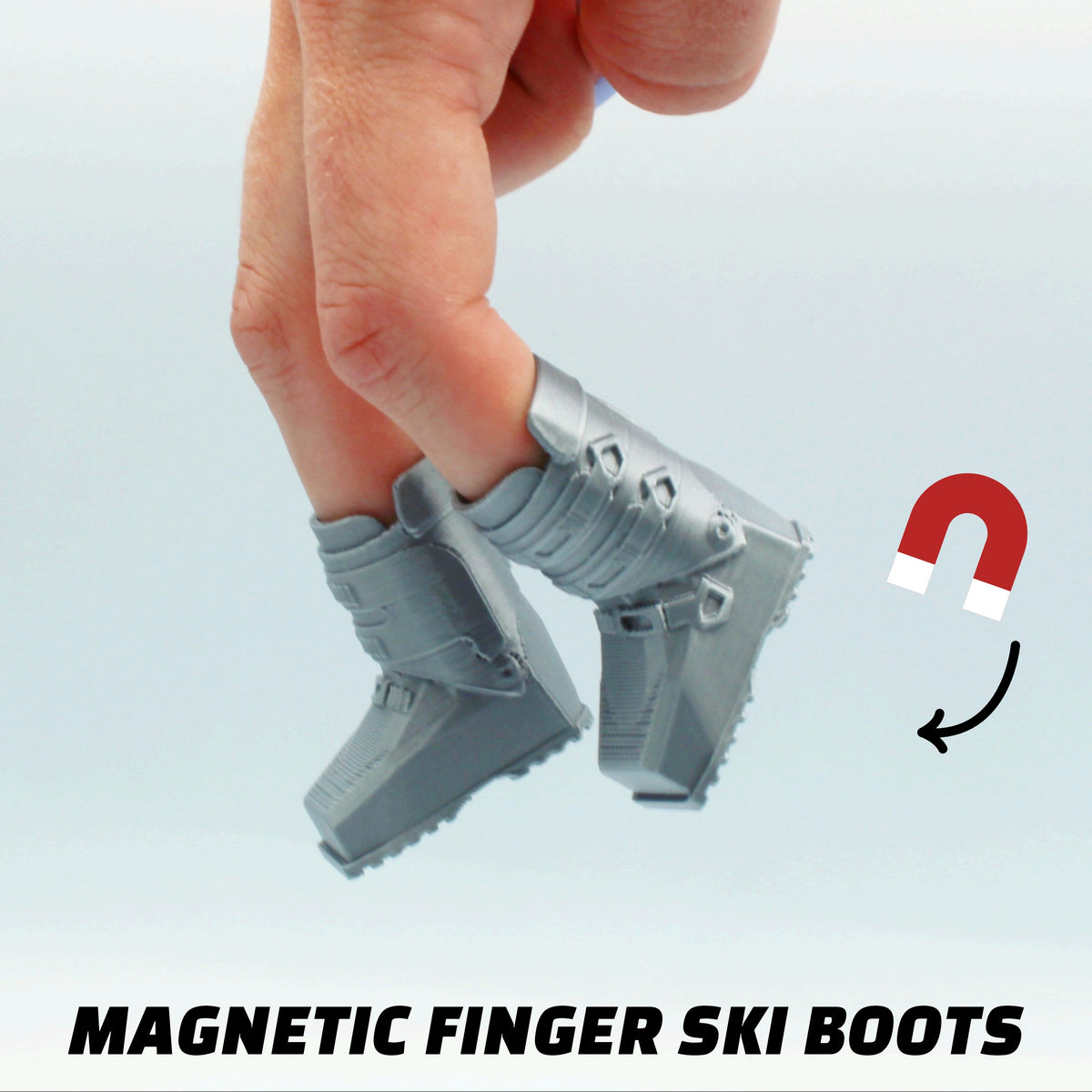 Silver - Magnetic Ski Boots