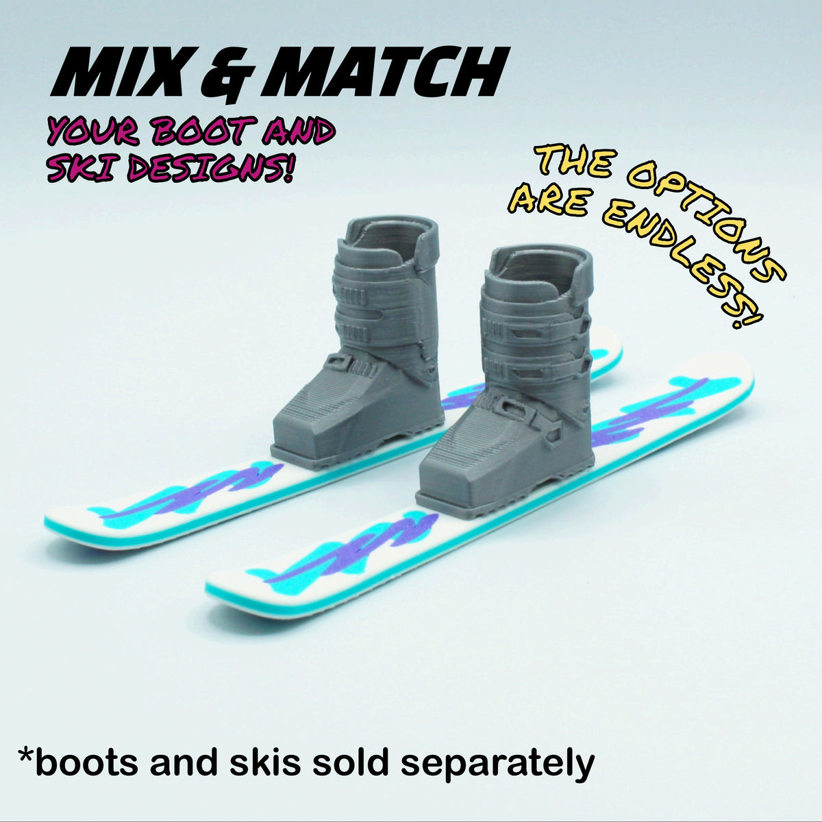 Silver - Magnetic Ski Boots