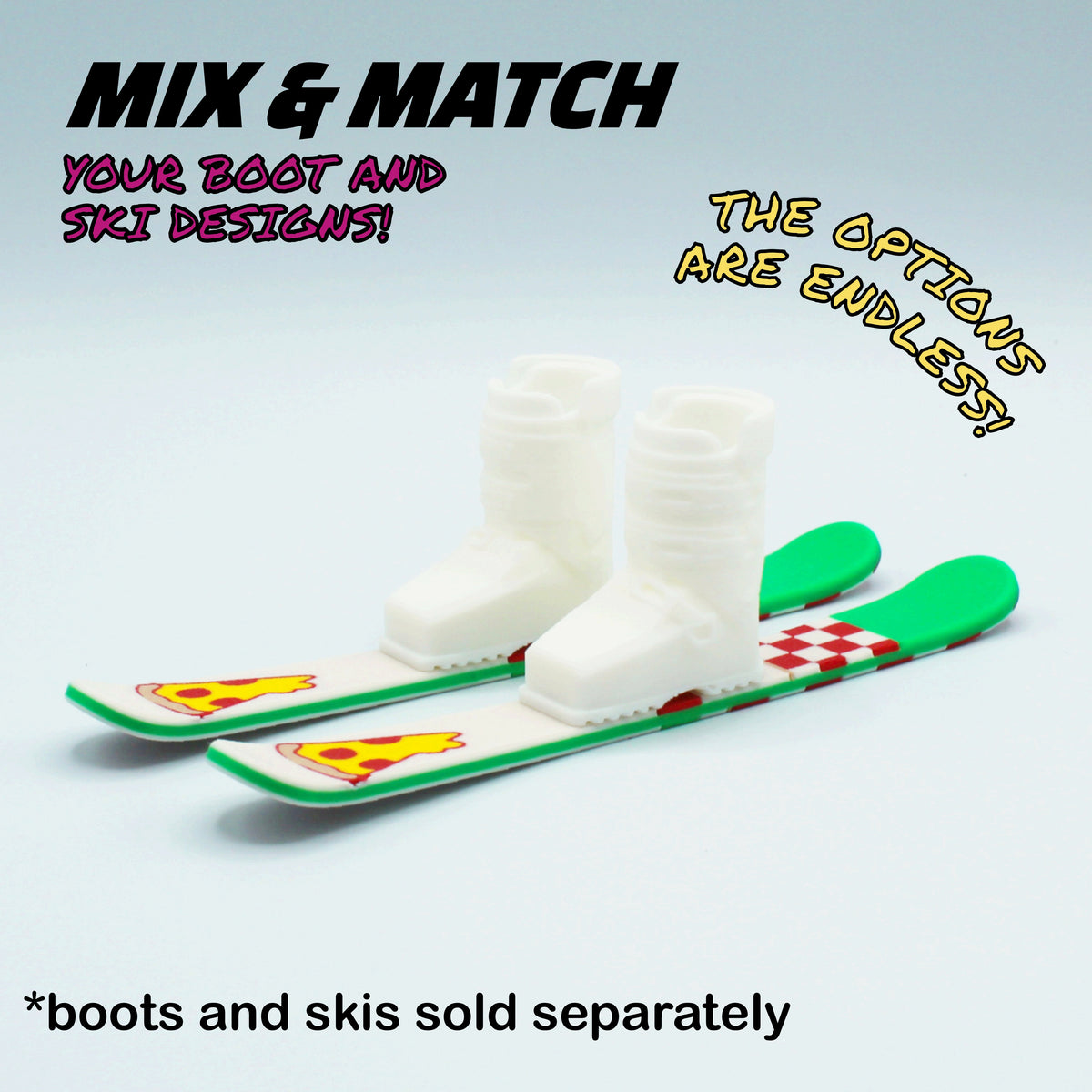 White - Magnetic Ski Boots